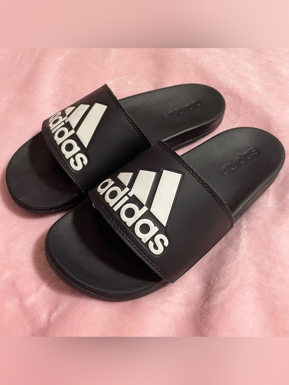 Men’s Adidas Adilette Black Comfort Slides Shoes Size 6